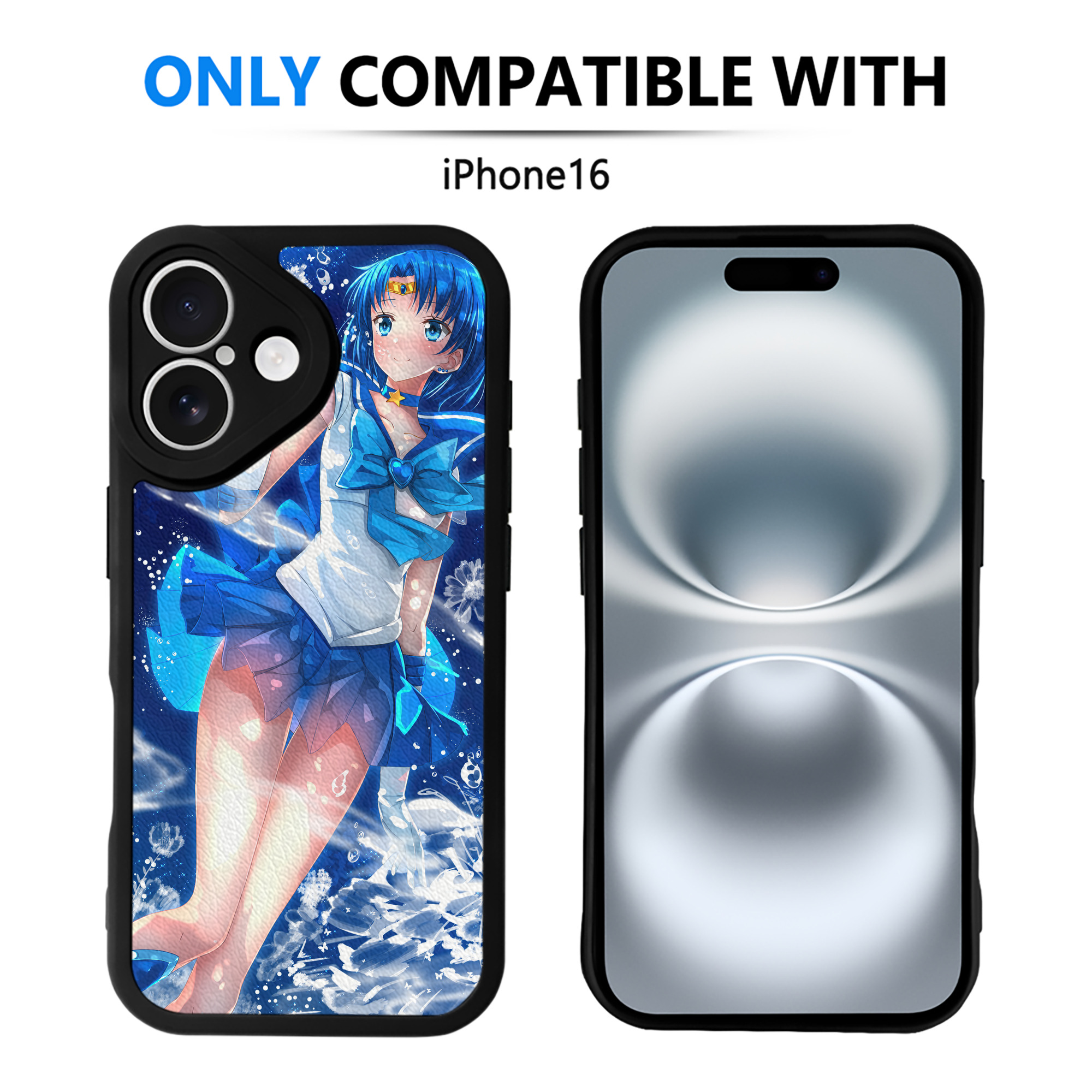 （画像用） 美少女戦士セーラームーン Sailor Moon 【iPhone 16シリーズ対応】シリコンスマホケース（レザー調） 材質：シリコン